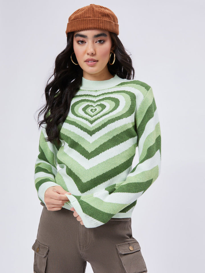 Enrica | Maglia con motivo a cuori