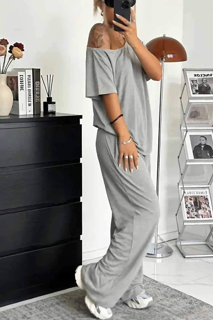 Carola | Completo due pezzi da donna con spalle scoperte