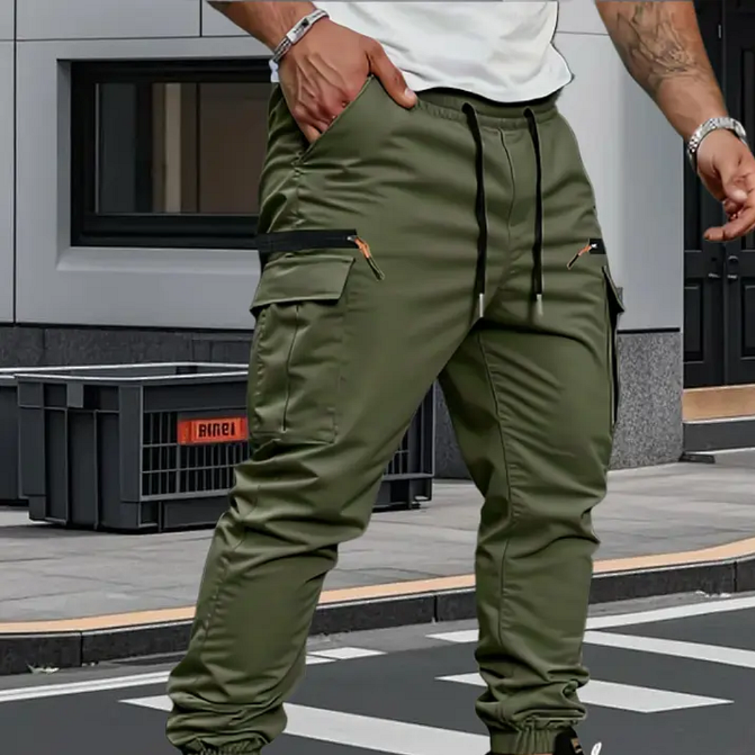 Adriano | Pantaloni jogger elasticizzati cargo da uomo