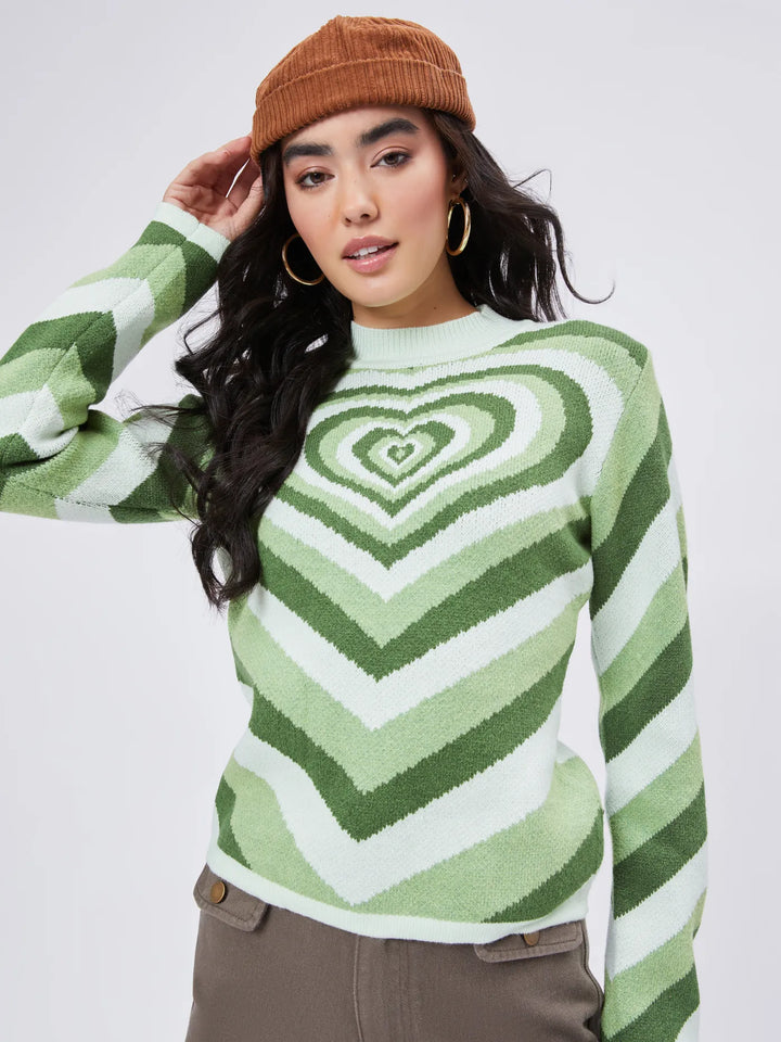 Enrica | Maglia con motivo a cuori