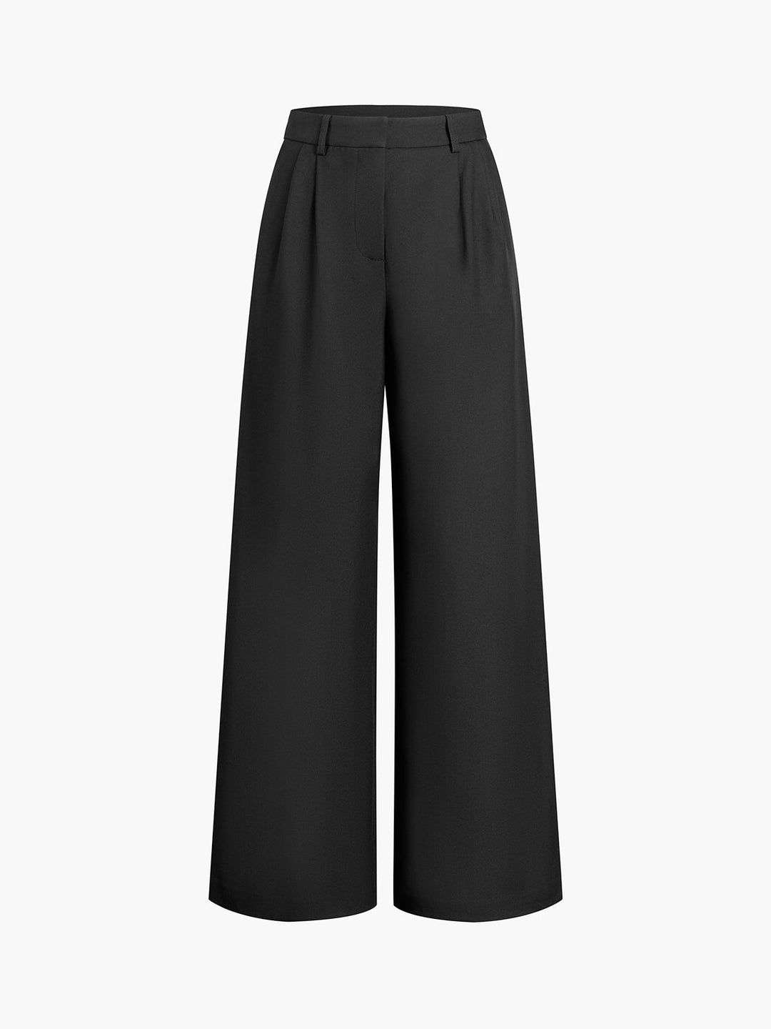 Clara | Pantaloni a gamba larga tinta unita senza cintura