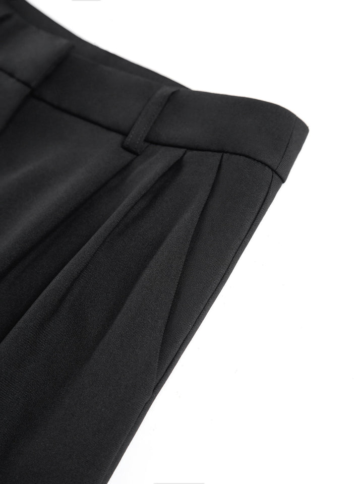 Clara | Pantaloni a gamba larga tinta unita senza cintura