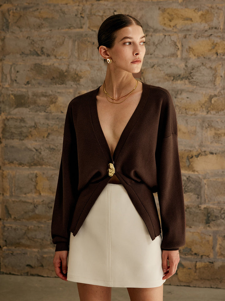 Editta | Cardigan con dettaglio abbottonato