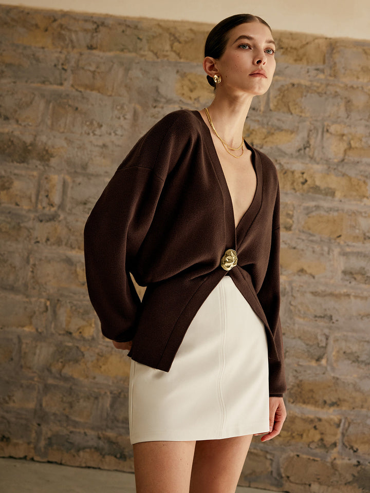 Editta | Cardigan con dettaglio abbottonato