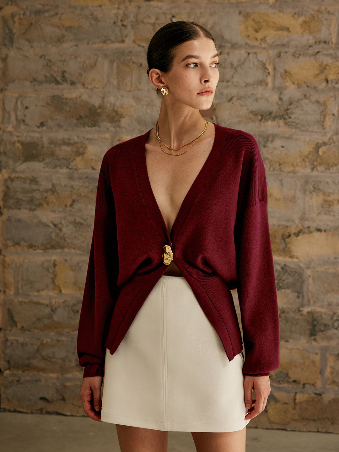 Editta | Cardigan con dettaglio abbottonato
