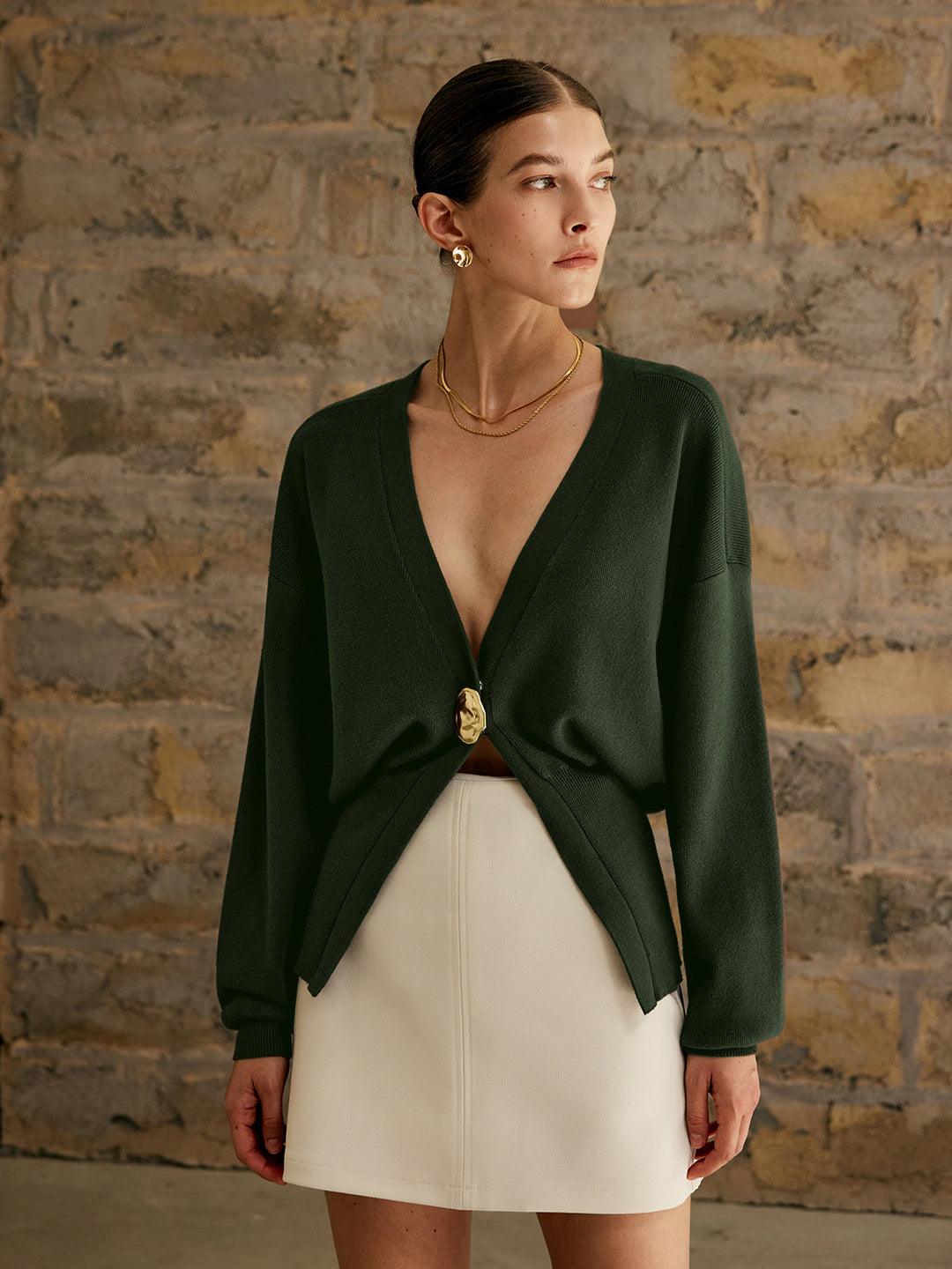 Editta | Cardigan con dettaglio abbottonato