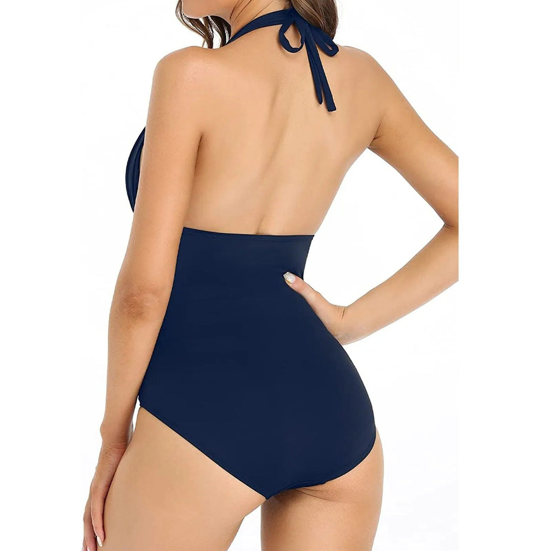 Livia | Costume da bagno modellante da donna con top bikini push-up e scollo a V.