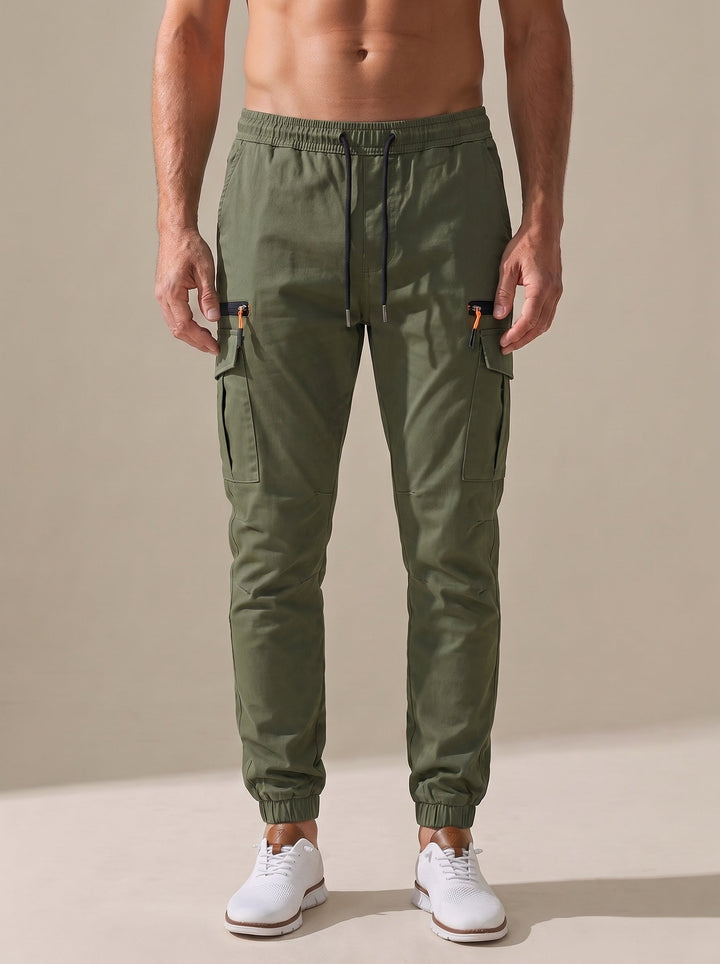 Adriano | Pantaloni jogger elasticizzati cargo da uomo