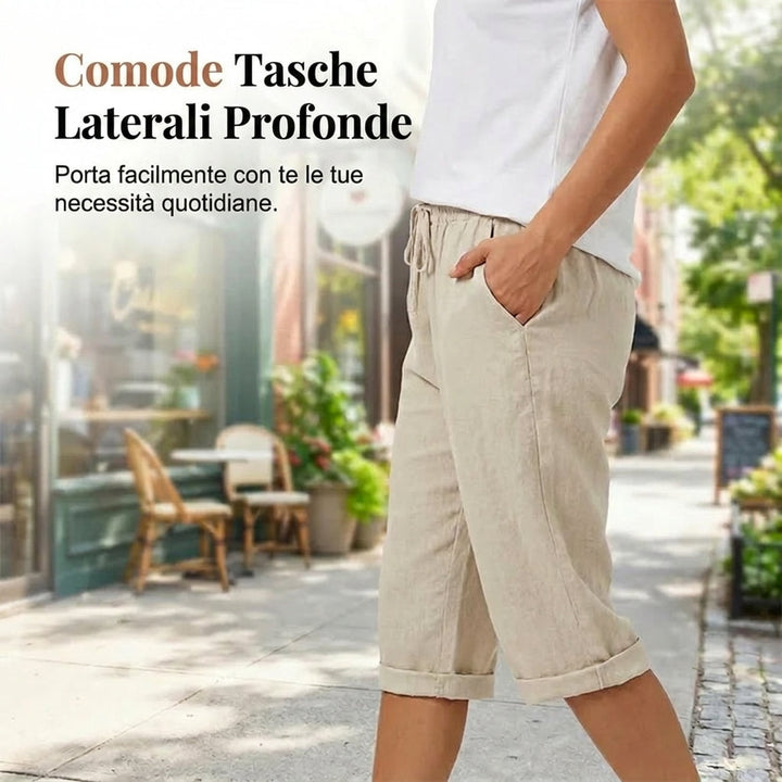 Zita | Pantaloncini da donna in cotone e lino 1+1 Gratis