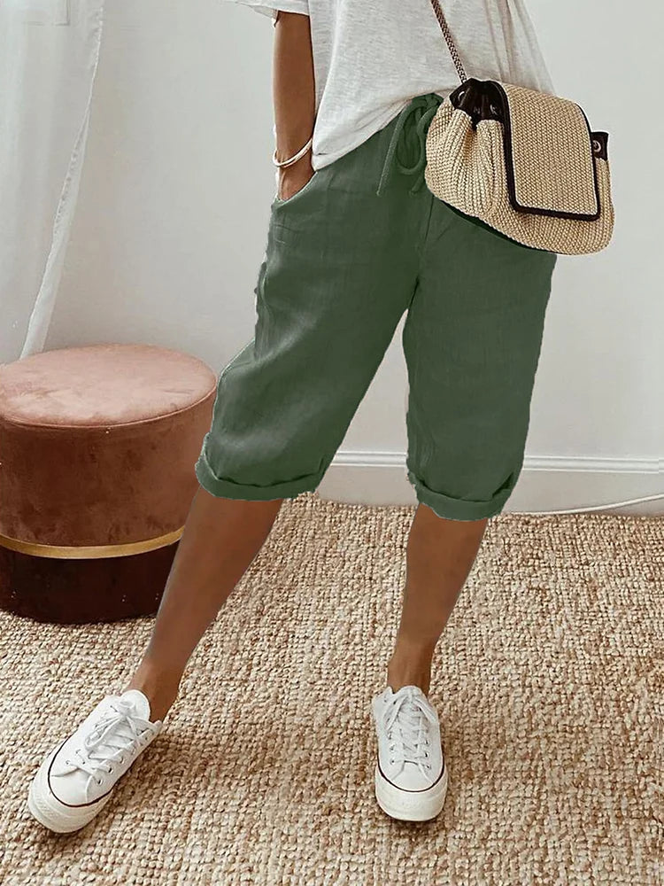 Zita | Pantaloncini da donna in cotone e lino 1+1 Gratis