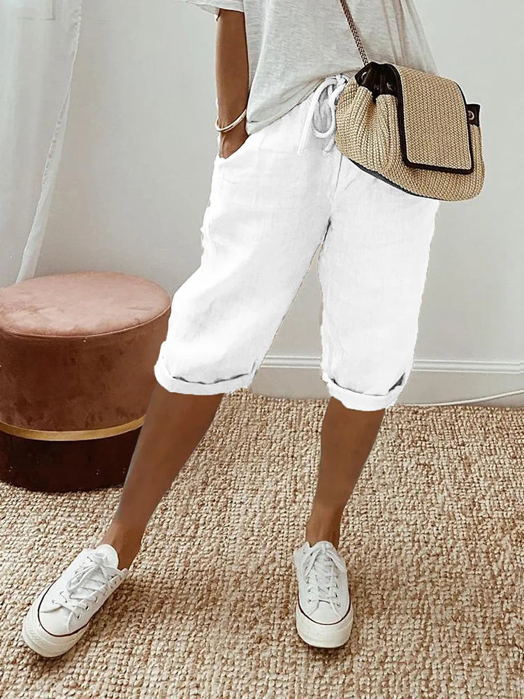 Zita | Pantaloncini da donna in cotone e lino 1+1 Gratis