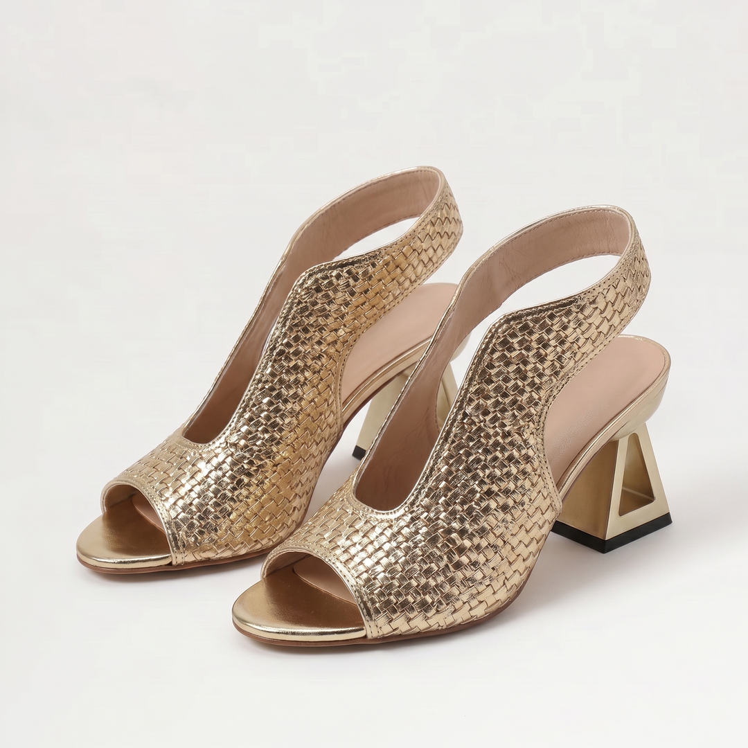 Nicole | Scarpe da donna eleganti con tacco e trama intrecciata