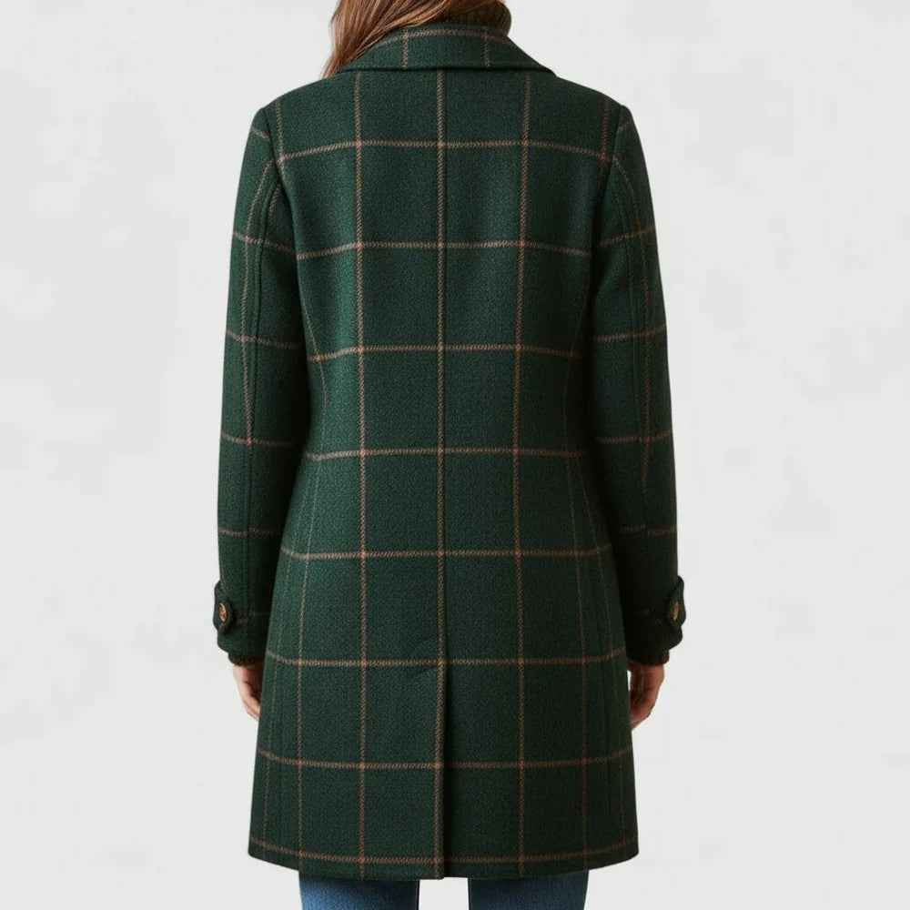 Eufemia | Elegante cappotto di lana a quadri