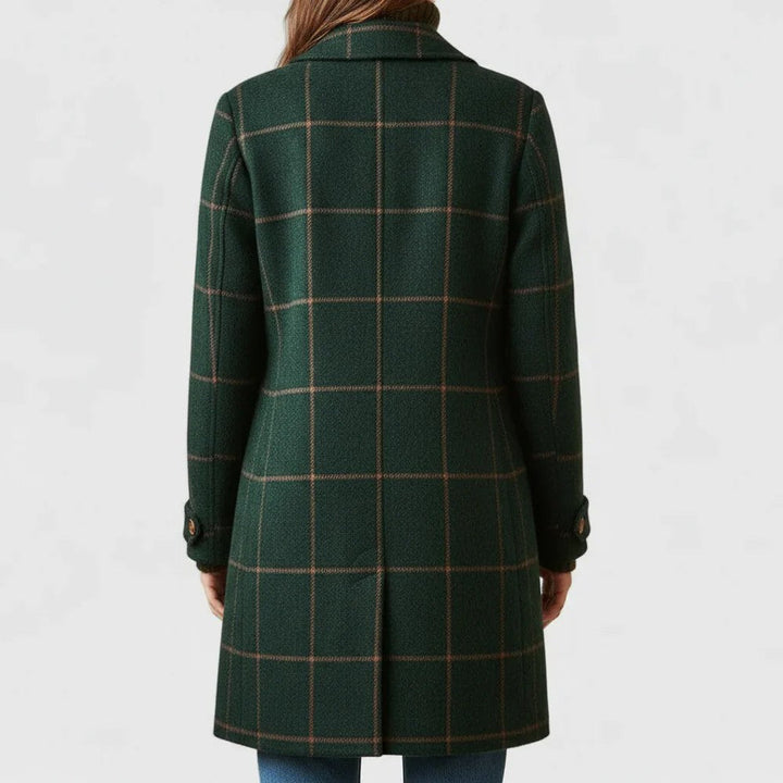 Eufemia | Elegante cappotto di lana a quadri