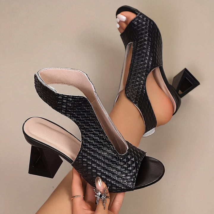 Nicole | Scarpe da donna eleganti con tacco e trama intrecciata