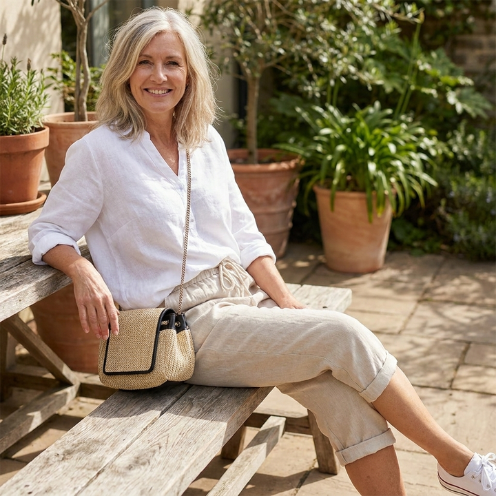 Zita | Pantaloncini da donna in cotone e lino 1+1 Gratis