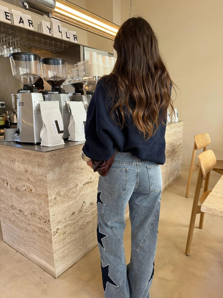 Dalila | Jeans dritti con stelle