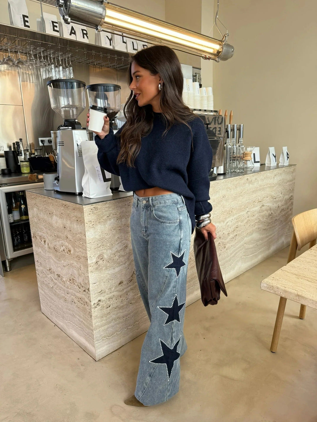 Dalila | Jeans dritti con stelle