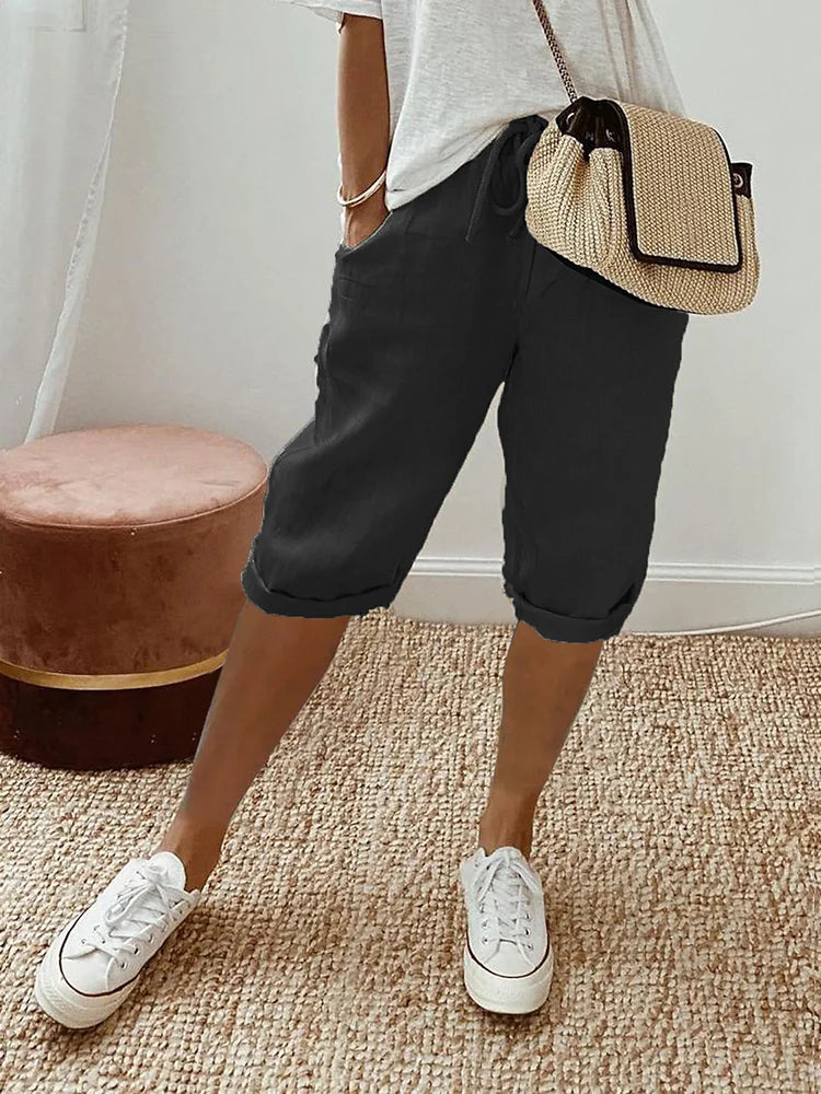 Zita | Pantaloncini da donna in cotone e lino 1+1 Gratis