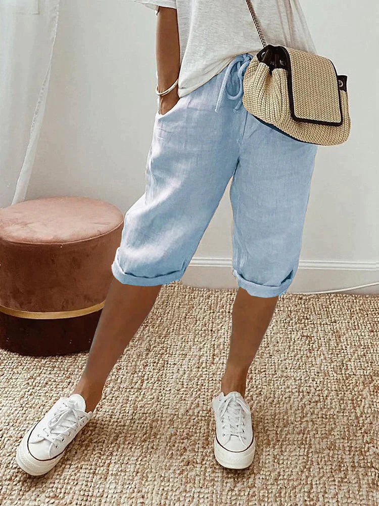 Zita | Pantaloncini da donna in cotone e lino 1+1 Gratis