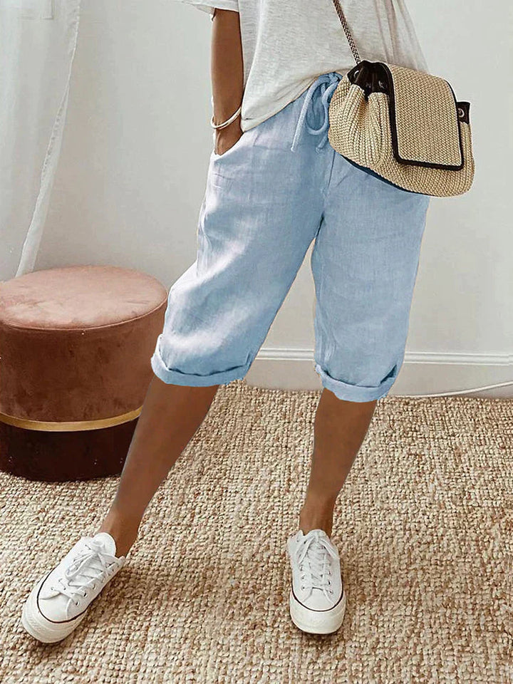 Zita | Pantaloncini da donna in cotone e lino 1+1 Gratis