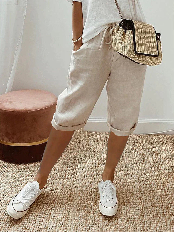 Zita | Pantaloncini da donna in cotone e lino 1+1 Gratis