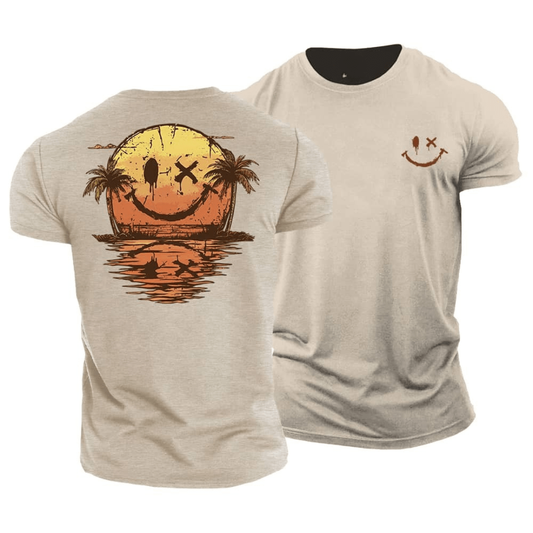 Demetrio | T-shirt estiva con faccina sorridente e stampa marina