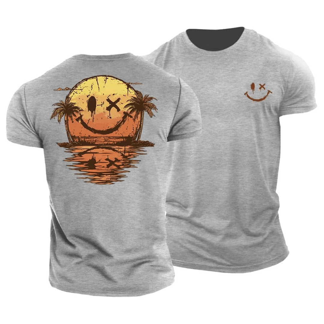 Demetrio | T-shirt estiva con faccina sorridente e stampa marina
