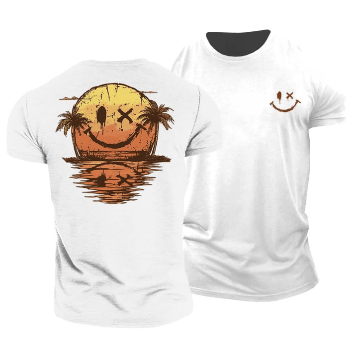 Demetrio | T-shirt estiva con faccina sorridente e stampa marina