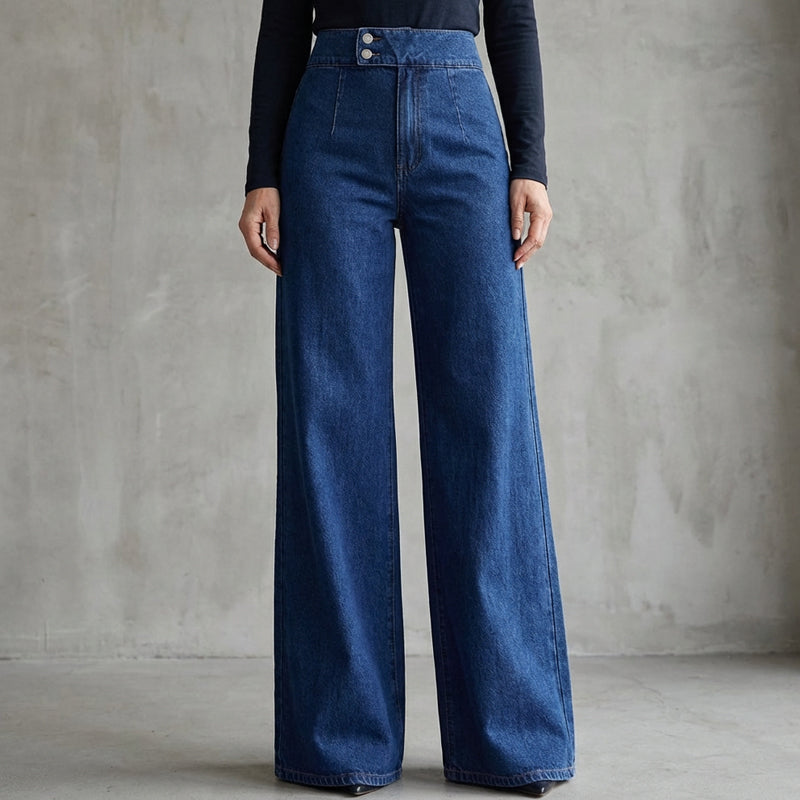 Sara | Jeans da donna a vita alta e gamba larga