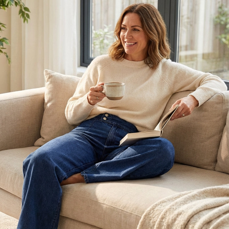 Sara | Jeans da donna a vita alta e gamba larga
