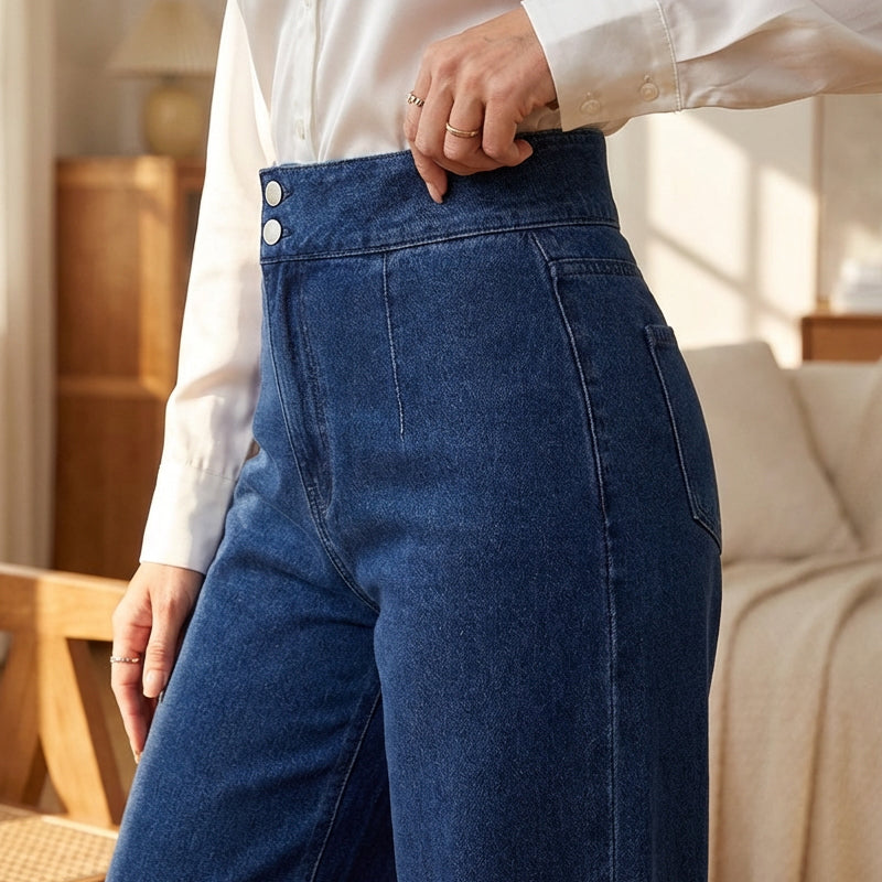 Sara | Jeans da donna a vita alta e gamba larga