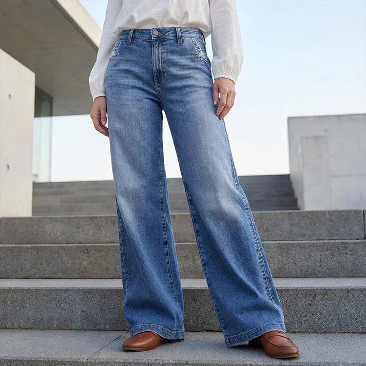 Zoe | Jeans a vita alta e gamba larga