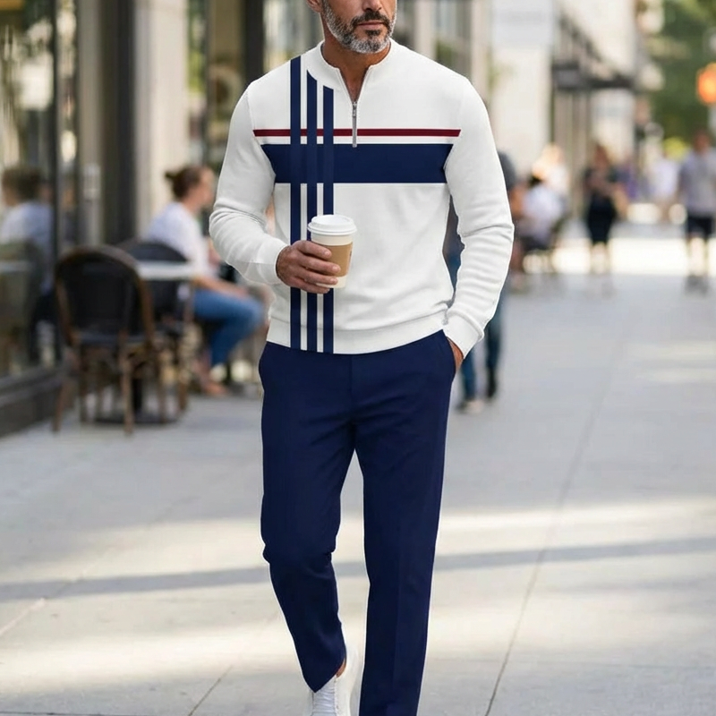 Gaspare | Completo casual da uomo con zip