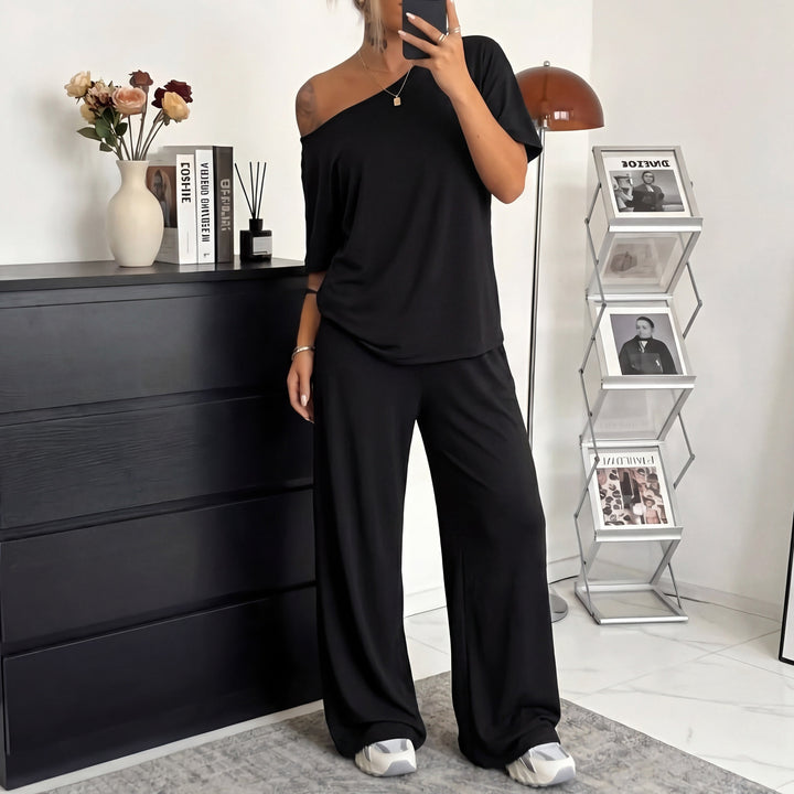 Carola | Completo due pezzi da donna con spalle scoperte