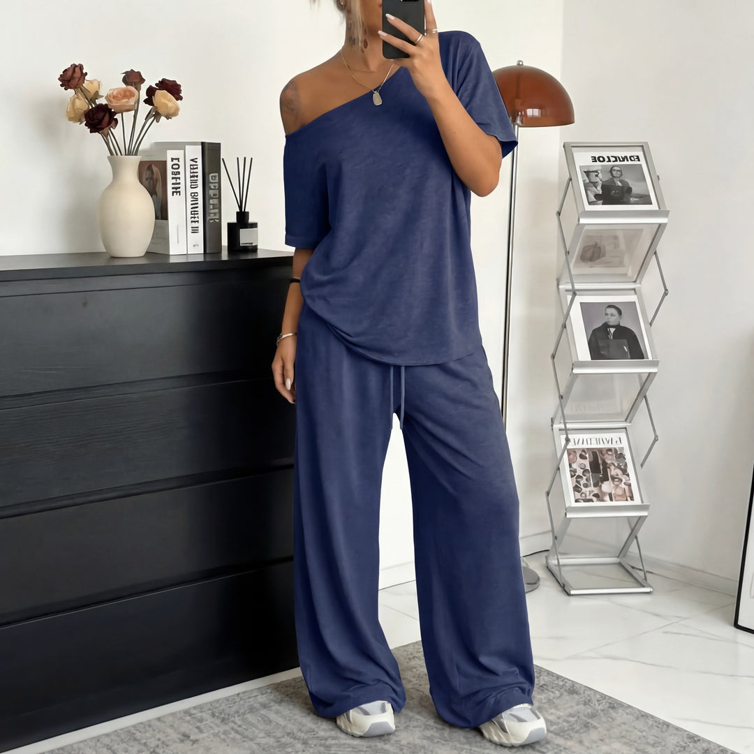 Carola | Completo due pezzi da donna con spalle scoperte