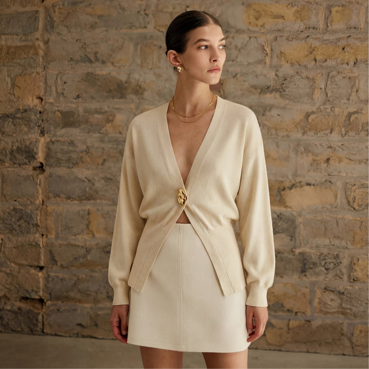 Editta | Cardigan con dettaglio abbottonato